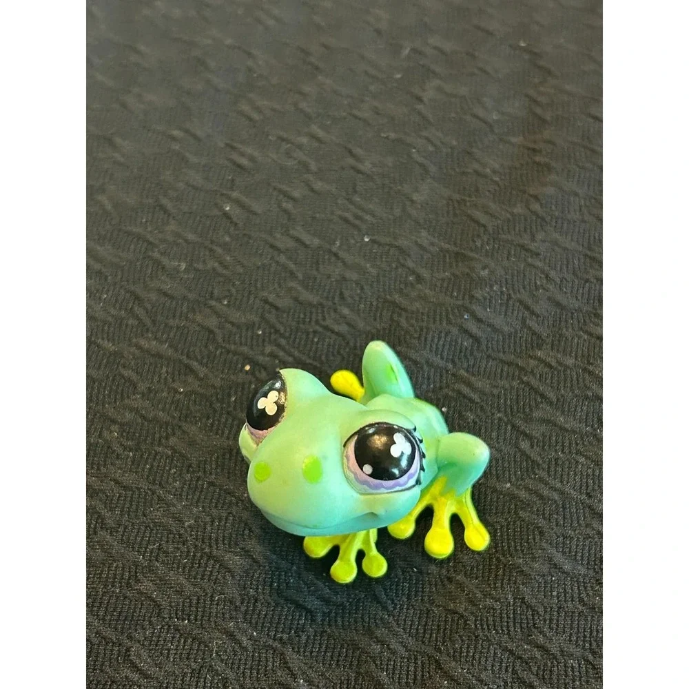 Littlest Pet Shop #479 Green Spotted Frog Purple Eyes LPs